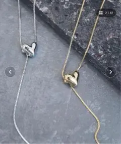 ビューティアンドユース　ハート型ネックレス シルバー