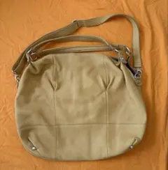 Beau're ビュレ 本革 2way ショルダーバッグ 大容量 A4 ベージュ