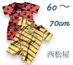 西松屋　ハチ　蜂　はち　てんとう虫　テントウムシ　ベビー　ロンパース　半袖　夏