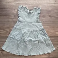 ノースリーブ　ワンピース 95cm ライトグリーン　女の子のサムネイル