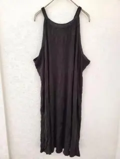 ノースリーブワンピース【XL】黒 フレアスカートOLD NAVY