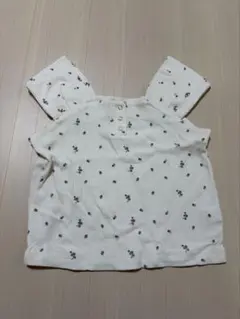 ホワイト 小花柄 タンクトップ　アプレジュール