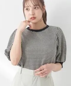 earth music&ecology新品ハニカム柄ジャガードプルオーバー