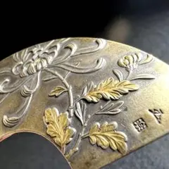 「政」在銘　金工金象嵌　特大帯留　19g 東Y8-0629☆1F 政」在銘 金工金象嵌 特大帯留 19g 東Y8-0629☆1F - メルカリ
