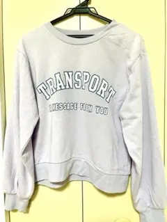 TRANSPORT ロゴ スウェット ライトパープル