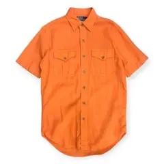 90s Ralph Lauren ラルフローレン 半袖シャツ オレンジのサムネイル