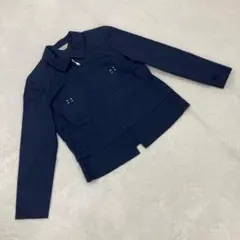 《レリアン》ジャケット　アウター　11　ネイビー　両サイドポケット　ジップアップ