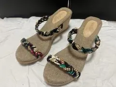 期間限定販売　カジュアルウェッジサンダル 多色 編み込み