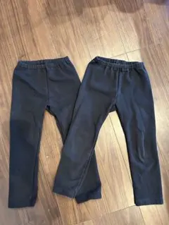 110cm ブラックキッズスパッツ 2枚セット