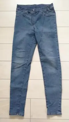KIDS(男女兼用)のびのびデニムレギンスパンツ　160 65 BLUE