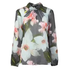 美品 TED BAKER テッドベイカー 花柄プリントブラウス シャツのサムネイル