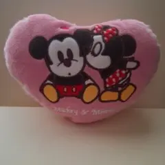 ミッキー＆ミニーハート型クッション