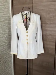 美品 エルメス リネン 金ボタン ジャケット 42 XL 白 - メルカリ