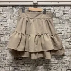 ems RETRO GIRL フレアスカート ベージュ ミニ丈