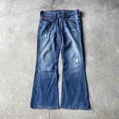 00s USA製 TRUERELIGION JOEY フレアデニムパンツ y2k