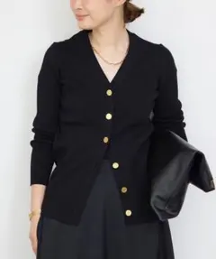 Deuxieme Classe DINER RIB Vネックカーディガン