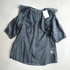 未使用Birthday roomオーガンジーコクーンスリーブフリルブラウスのサムネイル