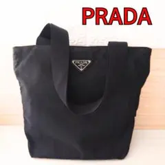 【良品】PRADA ハンドバッグ　トートバッグ　ナイロン　ブラック　白タグ