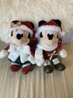 ディズニー クリスマス 2025 ミッキー ミニー ぬいぐるみバッジ サンタ衣装