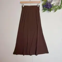 美品/ウエストゴム/夏秋服✨【Cutie Blonde】 ロングスカート Ｍ　茶のサムネイル