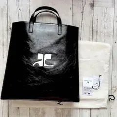 新品未使用　クレージュ　ヘリテージ　トートバッグ　カーフスキン クロ