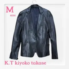 K.T KIYOKO TAKASE 高級ラムレザー《M》テーラードジャケット