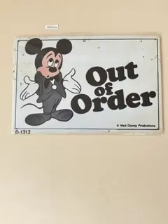 ミッキーマウス Out of Order ブリキ看板 インテリア