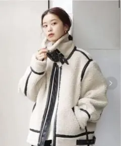 Ungrid ボアムートンブルゾン（ベージュM)