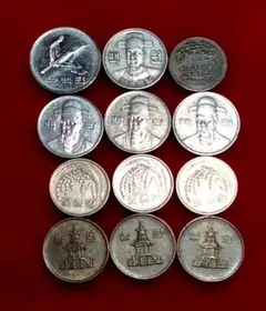 韓国旧貨幣 12枚セット、 【#003】のサムネイル