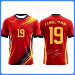 ラミン・ヤマルTシャツ size2XL レッド 未使用