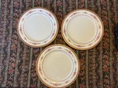 ノリタケ　花柄 プレート 3枚セット 金彩 洋食器
