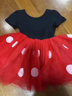 ドット柄　ドレス 赤黒　ミニー　コスプレ