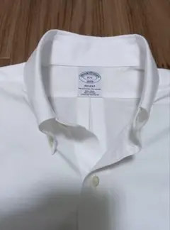 【美品】ブルックスブラザーズ　半袖シャツ　サイズ15 1/2(Ｌ相当)　ホワイト