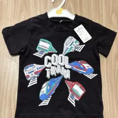 列車グラフィック Tシャツ 100cm 黒