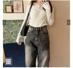 新品 グレイル レースフリルオフショルダーリブトップス [tu1571]