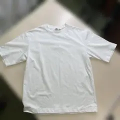 UNIQLO AIRismコットン オークルーネックTシャツ 半袖 ホワイト