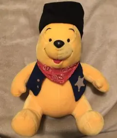非売品　新品未使用　2000年　約35cm　プーさん　保安官　お座りぬいぐるみ