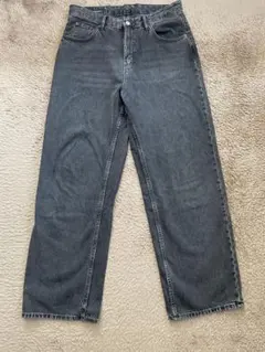 Zara ザラ バギーフィットジーンズ ブラックUS32 ブラック デニム