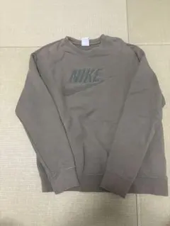 NIKE スウェット　センター刺繍ロゴ　カーキ