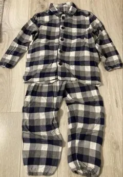 無印良品 フランネルチェック パジャマセット 110〜125cm