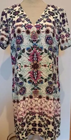 【極美品】デシグアル 希少サイズ42 YUKON ギャラクシー花柄ワンピース