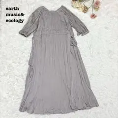 s.1106【アースミュージックアンドエコロジー】7分袖 ロングワンピース F