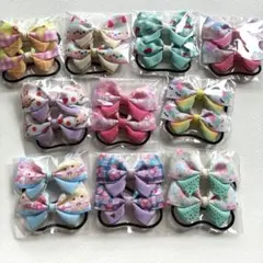 NO.5 ハンドメイド　キッズリボン　ヘアゴム　10個セット