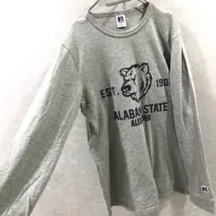 ラッセルアスレチック アニマル ロングTシャツ カットソー 美品 グレー Lのサムネイル