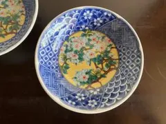九谷焼　小鉢　中鉢　煮物鉢　ボウル　２枚《未使用品》 染付　祥瑞　桜　吉田屋のサムネイル
