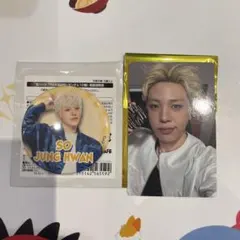 TREASURE ジョンファン はぴだんぶい カフェ トレカ 缶バッジ セット