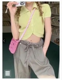 GRL スキッパーショート丈ニットカーディガン[ac2289]