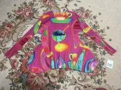 プリーツプリーズイッセイミヤケ PP03-JK841 カットソー 3 ベージュ ガール&amp;ドッグ 立体刺繍 ITAU9PTTEPTO プリーツプリーズイッセイミヤケ PP03-JK841 カットソー 3 ベージュ
