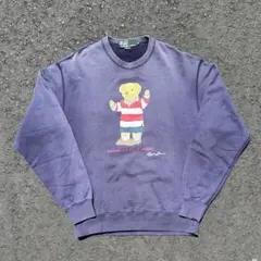 80s Ralph Lauren polobear sweat faded◎