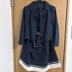 ネイビー ジャケット スカート セレモニー スーツ セット 13号
